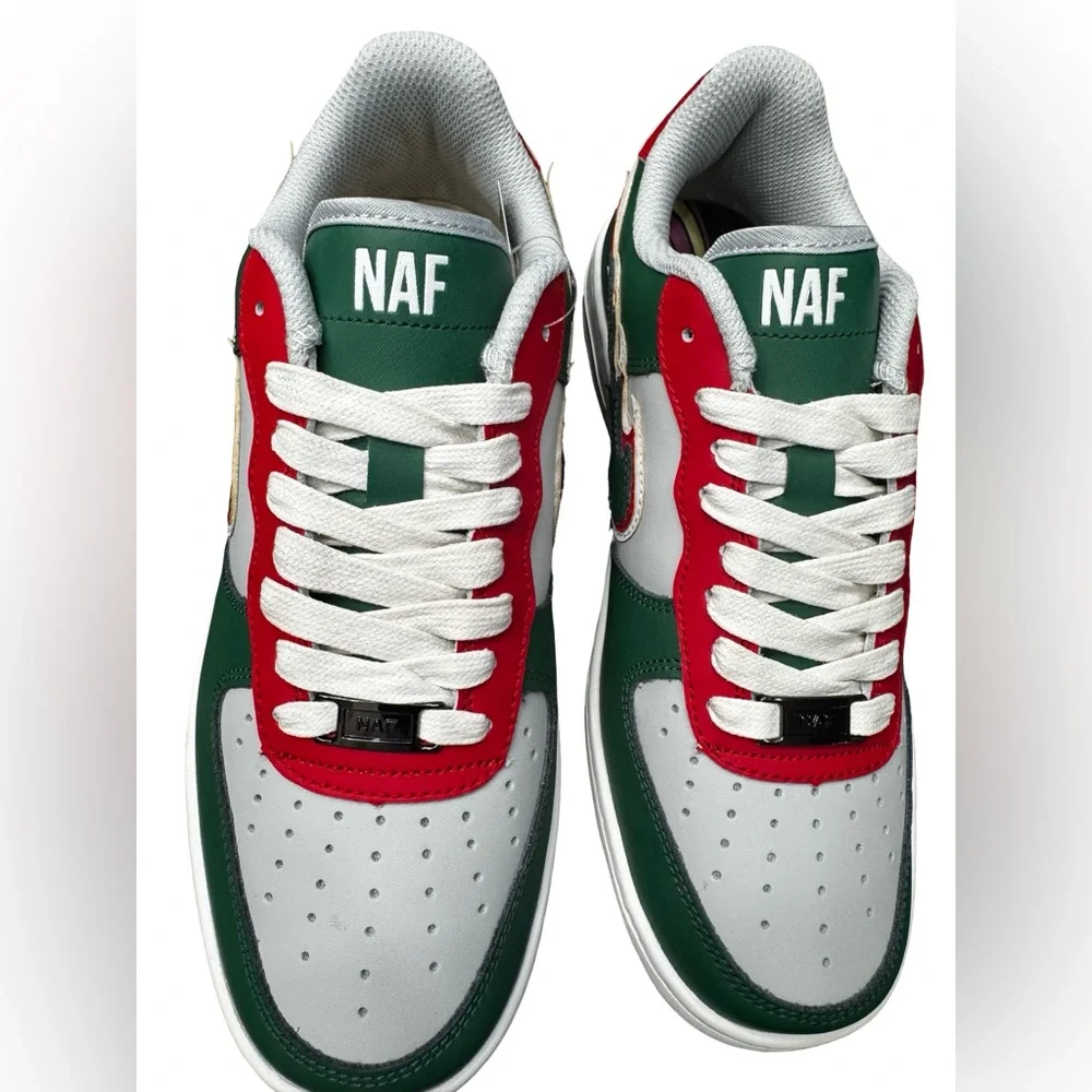 NAF AF1 Christmas Edition Sneakers Mens 8 Holiday Limited BNIB Rare Streetwear!!